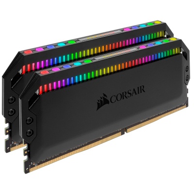 Модуль памяти для компьютера DDR4 16GB (2x8GB) 3600 MHz Dominator Platinum RGB Black Corsair (CMT16GX4M2K3600C16)