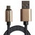 Дата кабель USB 2.0 AM to Micro 5P 1.0m Cu, 2,1A, Black/Gold Grand-X (FM01BG)