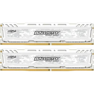 Модуль памяти для компьютера DDR4 16GB (2x8GB) 2666 MHz Ballistix Sport LT White MICRON (BLS2C8G4D26BFSC)