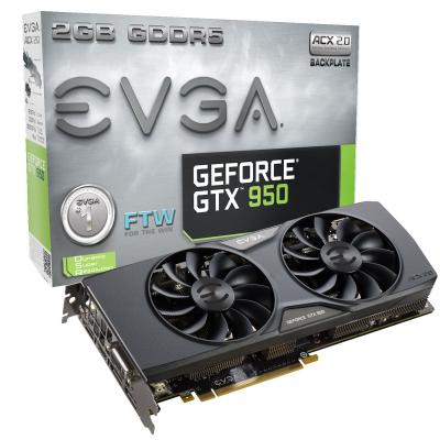 Видеокарта EVGA GeForce GTX950 2048Mb FTW GAMING ACX (02G-P4-2958-KR)