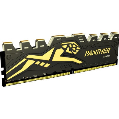 Модуль пам'яті для комп'ютера DDR4 8GB 3200 MHz Panther Black/Gold Apacer (AH4U08G32C28Y7GAA-1)