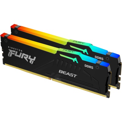 Модуль пам'яті для комп'ютера DDR5 16GB (2x8GB) 6000 MHz FURY Beast RGB Kingston Fury (ex.HyperX) (KF560C36BBEAK2-16)