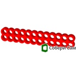 Гребешок для кабелей 24-pin (питание материнской платы) красный закрытый