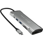 Концентратор J5create USB-C 9-in-1 2xUSB 3.2 + 2xUSB-C PD + 2xHDMI 4K + DisplayPort + SD/TF + RJ45 1000Mbps gray (JCD397-N)