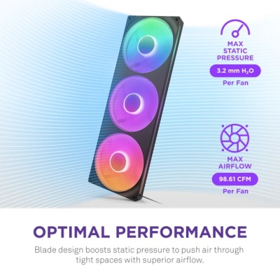 Кулер до корпусу NZXT F420 RGB Core Fan (Single Frame) - Black (RF-U42HF-B1)