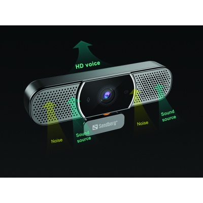 Веб-камера Sandberg All-in-1 Webcam 2K HD Speaker Black (134-37)