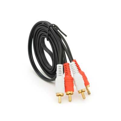 Кабель мультимедійний 2xRCA M to 2xRCA M 1.5m black Voltronic (YT-2хRCA(M)/2хRCA(M)-1.5)