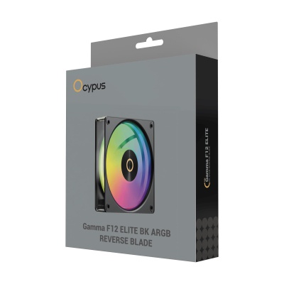 Кулер до корпусу OCYPUS GAMMA F12 ELITE BK ARGB REVERSE BLADE (GAMMA-F12-BK1AM01E-GL)