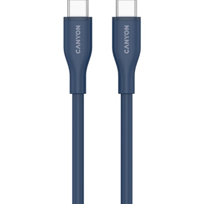 Дата кабель USB-C to USB-C 1.0m CC60SC10 60W Silicon Dark blue Canyon (CNS-CC60SC10DB)