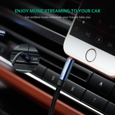 Кабель мультимедійний 3.5mm M to 3.5mm M 2.0m AV112 blue UGREEN (10687)