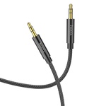 Кабель мультимедійний 3.5mm M to 3.5mm M 1.0m Black HOCO (6931474759863)