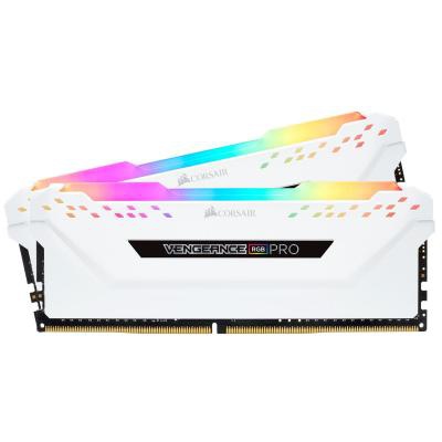 Модуль пам'яті для комп'ютера DDR4 16GB (2x8GB) 3200 MHz Vengeance RGB Pro White Corsair (CMW16GX4M2C3200C16W)