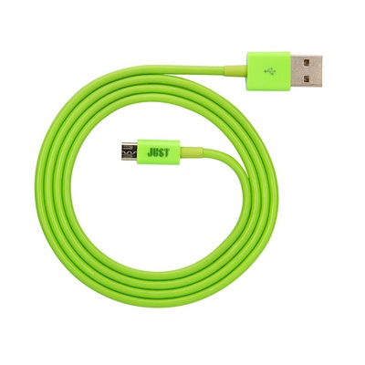 Дата кабель JUST Simple Micro USB Cable Green 1M (MCR-SMP10-GRN)