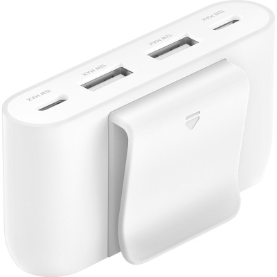 Концентратор Belkin BoostCharge 2хUSB-C/2хUSB-A 2.0m white (no data transfer) (BUZ001BT2MWHB7)