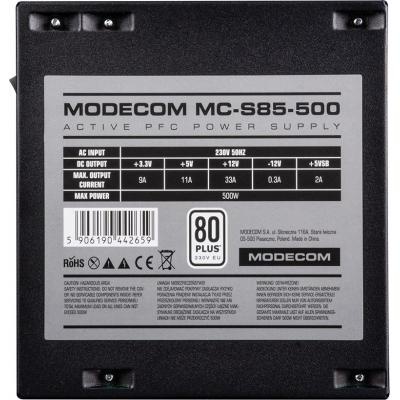 Блок живлення Modecom 500W (ZAS-MC85-CL-500-ATX-APFC)