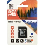 Карта пам'яті Mibrand 32GB microSDHC class 10 UHS-I (MICDHU1/32GB-A)