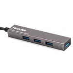 Концентратор Maxxter USB 3.0 Type-C 4 ports grey (HU3С-4P-02)