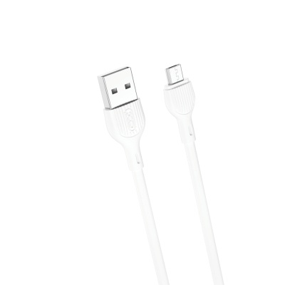 Дата кабель USB 2.0 AM to Micro 5P 1.0m 2.1A white XO (NB200-M-WH)