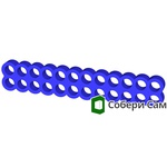 Гребешок для кабелей 24-pin (питание материнской платы) синий закрытый