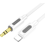 Кабель мультимедійний Lightning to 3.5mm M 1.0m silicone white BOROFONE (6941991114403)