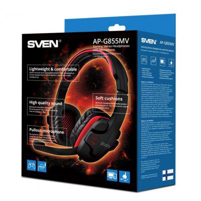 Наушники Sven AP-G855MV black-red