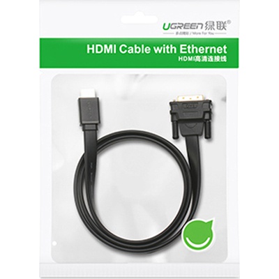 Кабель мультимедійний HDMI M to DVI M 1.0m HD106 black UGREEN (30116)