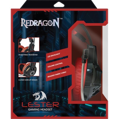 Наушники Redragon Lester Black-Red (64205)