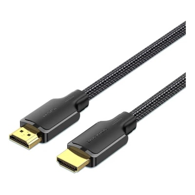 Кабель мультимедійний HDMI M to HDMI M 10.0m 4K cotton braided black Vention (ALLBL)