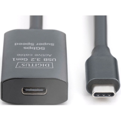 Дата кабель USB-С M/F 5.0m USB3.2 Gen1 Active 5G Digitus (DA-73108)