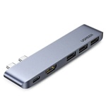 Концентратор Ugreen 2xUSB-C to 3xUSB 3.0 + HDMI + USB-C CM251 gray (60559)