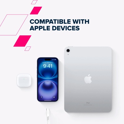 Дата кабель USB-C to USB-C 1.2m CC60SC 60W White Canyon (CNS-CC60SC12W)
