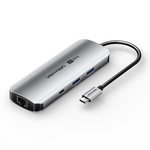 Концентратор Vention USB 3.1 Type-C to HDMI 4K60Hz/USB 3.0x2/RJ45/SD/TF/3.5mm/PD 100W Hub 9-in-1 (TQMHB)