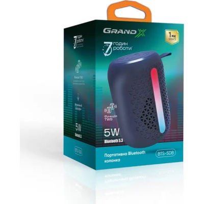 Акустична система Grand-X Bluetooth Dark blue (BTS-5DB)