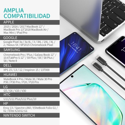 Дата кабель Кабель USB 2.0 Type-C M-M, 0.5 м,чорний Choetech Choetech (CC0001-V4-PE)