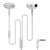 Наушники HF RM-515 White (mic + button call answering) Remax (42265)