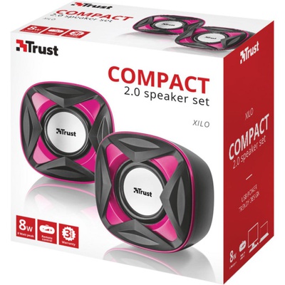 Акустическая система Trust Xilo Compact 2.0 Speaker Set pink (21181)