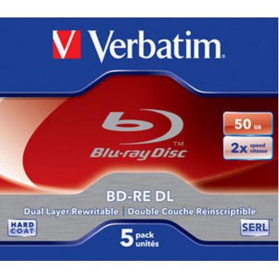 Диск BD Verbatim DL 50Gb 2x Jewel Case 5шт (43760)