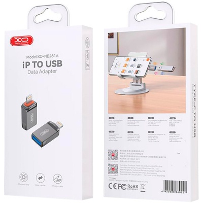 Перехідник OTG USB to Lightning XO (NB281A-IA.tranish)