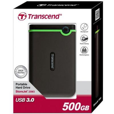 Внешний жесткий диск 2.5' 500GB Transcend (TS500GSJ25M3S)