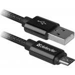 Дата кабель USB 2.0 AM to Micro 5P 1.0m USB08-03T PRO black Defender (87802)