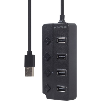 Концентратор Gembird USB 2.0 4 ports (UHB-U2P4P-01)