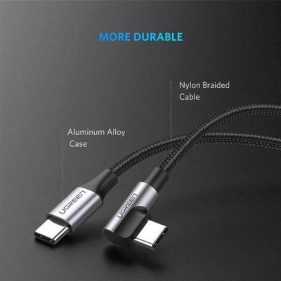 Дата кабель USB-C to USB-C 2.0m 60W US255 Black Gray Ugreen (50125)
