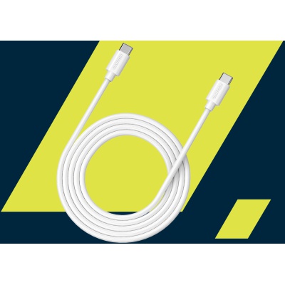 Дата кабель USB-C to USB-C 2.0m 100W 20V/ 5A white Canyon (CNS-USBC12W)