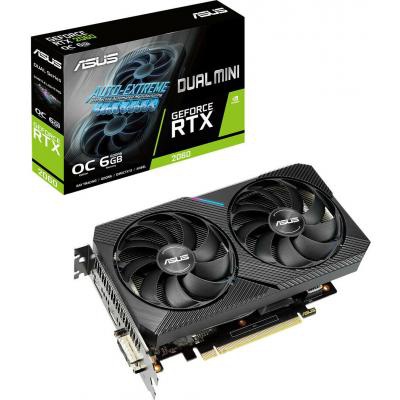 Видеокарта ASUS GeForce RTX2060 6144Mb DUAL OC MINI (DUAL-RTX2060-O6G-MINI)