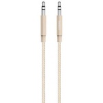 Кабель мультимедийный Jack 3.5mm - jack 3.5mm Premium 1.2m, gold Belkin (AV10164BT04-GLD)