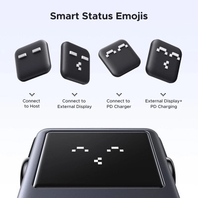 Концентратор Ugreen USB-C to HDMI + 2xUSB 3.2 + 2xUSB-C 3.2 + PD CM888 gray (35998)