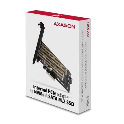 Контролер AXAGON PCIe to NVMe+SATA M.2 (PCEM2-D)