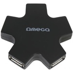 Концентратор Omega 4 Port USB 2.0 Hub Star black (OUH24SB)