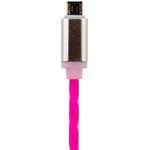 Дата кабель LogicPower USB 2.0 -> micro USB 1м R->P (силикон) красно-розовый /Re (5152)