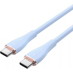 Дата кабель USB-C to USB-C 2.0m USB2.0 100W (20V/5A) Light Blue Silicone Vention (TAWSH)